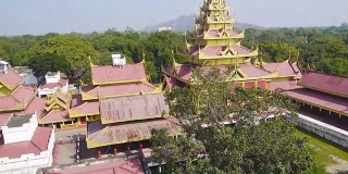 缅甸曼德勒皇宫全景图