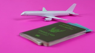 护照和飞机视频素材模板下载