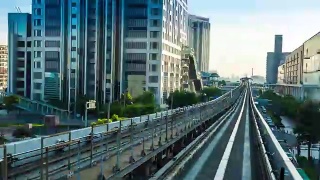 东京天际线从自动列车出发，百合阁线视频素材模板下载