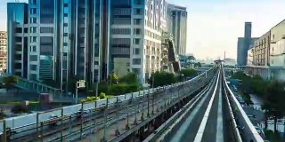 东京天际线从自动列车出发，百合阁线