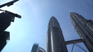 马来西亚吉隆坡的双子塔视频素材模板下载