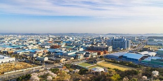 工业园区的时间跨度。韩国仁川,首尔