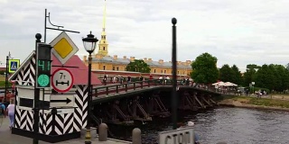 高角度的历史彼得和保罗要塞在俄罗斯圣彼得堡