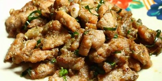 虾酱炒碎猪肉碟，泰国菜