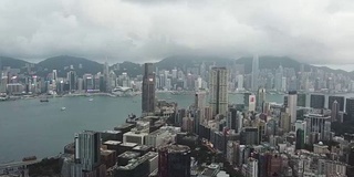 香港九龙区的鸟瞰图