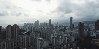 香港九龙区的鸟瞰图