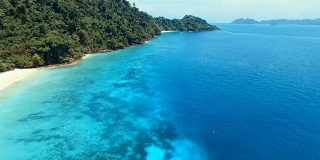 鸟瞰图nyang oo phee岛安达曼海边界泰国和缅甸
