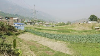 春天的尼泊尔田野。视频素材模板下载