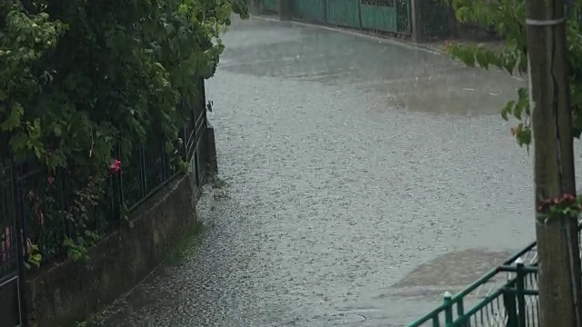 城市里的雨天