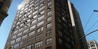 曼哈顿典型砖房的日间拍摄