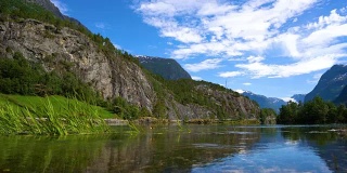 美丽的大自然挪威洛瓦内特湖。