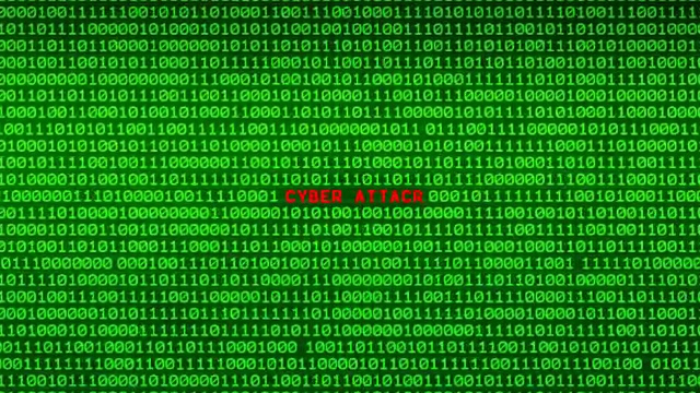 随机二进制数据矩阵背景下绿色二进制码墙的网络攻击词揭示