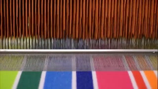 制造工业纺织品-自动织布机视频素材模板下载