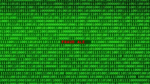 随机二进制数据矩阵背景下绿色二进制码墙的欺诈预警词揭示
