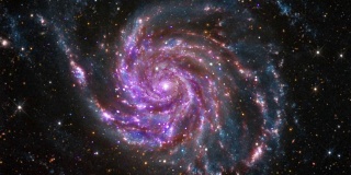 4K美国宇航局Cinemagraph集合- M101螺旋星系。
