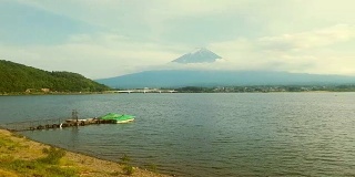 富士山与湖泊自然日