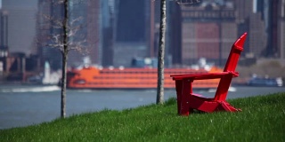 纽约总督岛红椅