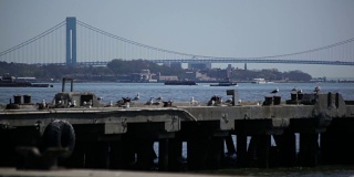 Verrazano Bridge With Boats NYC