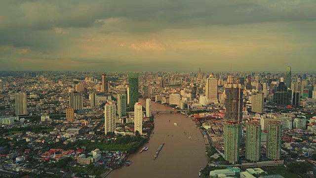 湄南河，曼谷，航拍4K DCI