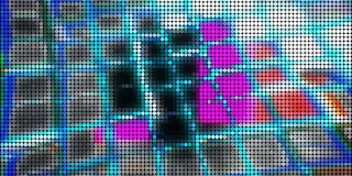 屏幕点抽象亮背景，3d渲染电脑生成，LED显示技术彩色显示