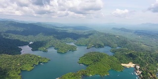 泰国周兰湖航拍全景图