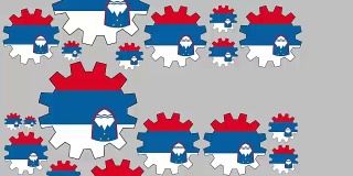 斯洛文尼亚国旗齿轮塑造欧元符号