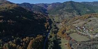 一个山村的鸟瞰图，Drvengrad, Mokra Gora