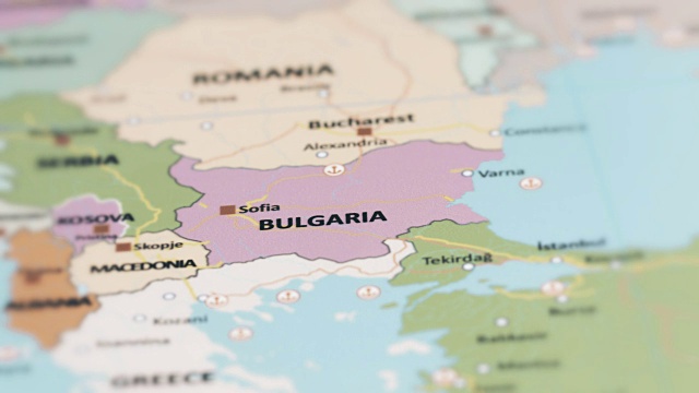 欧洲和保加利亚在世界地图上