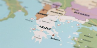 欧洲希腊在世界地图上