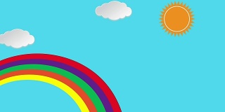 太阳云和彩虹动画