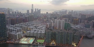 香港九龙区的鸟瞰图